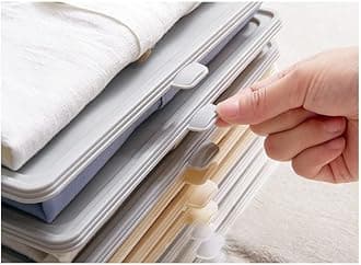 Shirt Organizer for Wardrobe Pack of 5 t Shirt Organizer for Wardrobe Organizer for Clothes Plastic Tshirt Organizer for Wardrobe Organizer for Storage Organizer for Wardrobe Accessories Item