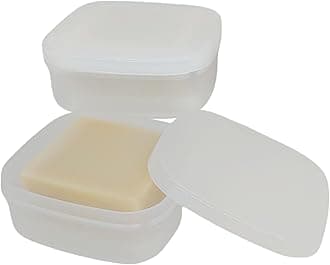 Travel Soap Dish, Soap Box Case with Bar Soap Saver Pad Portable Soap Rest for Bathroom Shower Home Outdoor Gym Fitness Vonpri (Translucent 2Pack)