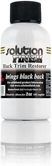 Solution Finish - Black Plastic & Vinyl Trim Restorer - Use for Car and Truck Detailing, No Wet Look, Instantly Revives Color to Trim, Bumpers, Mud Flaps, Etc., Black (2 oz)
