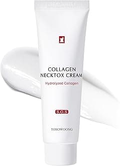 TOSOWOONG Collagen Necktox Cream with Collagen and Hyaluronic Acid for Neck Firming, Anti-aging, Wrinkles and Tightening, Korean Skin Care, 50ml, 1.69 fl. oz.