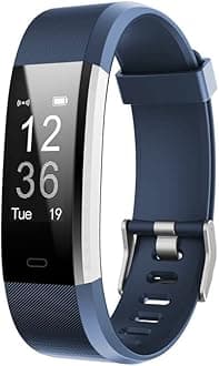 Fitness Tracker HR, Activity Tracker Watch with Heart Rate Monitor, Waterproof Smart Fitness Band with Step Counter, Calorie Counter, Pedometer Watch for Kids Women and Men (Blue)