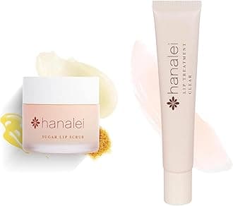 Hanalei Lip Care Products Set Duo – Sugar Lip Scrub & Kukui Oil Lip Treatment for Dry, Cracked, Chapped Lips – Exfoliate, Hydrate & Moisturize for Soft, Smooth Lips – Natural and Cruelty-free