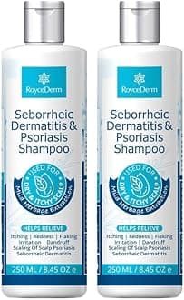 Roycederm Psoriasis Shampoo, Seborrheic Dermatitis Shampoo, Folliculitis, Dandruff, Scalp Psoriasis & Seborrheic Dermatitis Treatment, Dry Itchy Scalp Treatment - 2 Pack