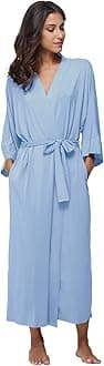 Women's Soft Robes Long Bath Robes Full Length Kimonos Sleepwear Dressing Gown,Solid Color