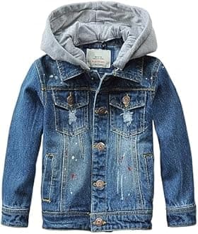 Boys' Denim Jacket Outerwear, 12M-14 Years