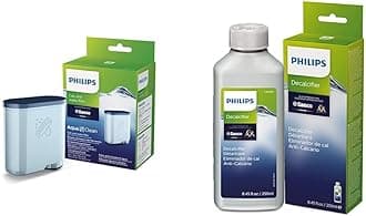 Philips AquaClean Original Calc and Water Filter & Machine Descaler, Perfect Descalcification for a Prolong Machine Lifetime, 1 Descaling Cycle, Bottle of 250 ml, (CA6700/47)