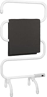 Status Radiator Towel Rail, 5 Bars Electric Heated Towel Rail, White, Free Standing, WHTR-100W1PKB