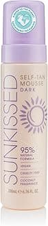 Sunkissed Self Tan Mousse Dark 200ml 95 Percent Natural