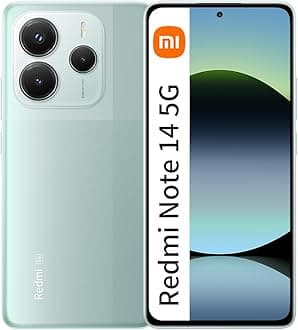 XIAOMI Redmi Note 14 5G + LTE (for Tmobile Mint Tello Global) (256GB + 8GB) 6.67" NFC 120Hz 108MP AI Triple Cam Unlocked Model 24094RAD4G Dual Sim (Coral Green)
