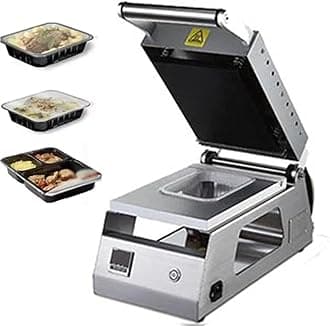 Commercial Meat Tray Heat Sealer, Semi Automatic Food Take Away Packing Machine, Manual Food Container Tray Sealer, Hand Pressure Takeaway Box Sealing Machine