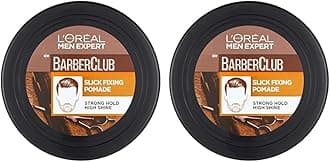 L'Oreal Paris Men Expert Men's Hair Wax Barber Club, Slick Fixing Pomade Wax, 75 ml (Pack of 2)