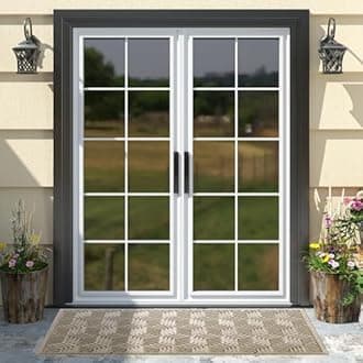 Yimobra Large Door Mat 47x24, All-Season Waterproof Outdoor Mats for Front Door Entrance with Drainage Holes, Heavy Duty Non-Slip Doormat for Garage Patio Entryway Indoor, Beige