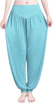 Women's Yoga Harem Pants Flare Loose Baggy Wide Leg Lounge Pajama Bottoms