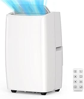 Portable Air Conditioner 14000Btu, Air Conditioner Floor Unit for Room 450-700 Sq Ft Air Conditioning, 4 in 1(Cool/Fan/Dry/Sleep), LED Display, Auto Swing, Window Kits Included, White