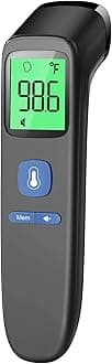 No-Touch Thermometer for Adults and Kids, Digital Baby Thermometer with Fever Alarm, 1 Second Fast Result, Easy to use, 2 in 1 Mode
