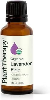 Organic Lavender Fine Essential Oil 30 mL (1 oz) 100% Pure, Undiluted, USDA Certified Organic, Soothing Aromatherapy for Better Sleep and Relaxation