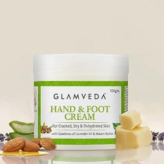 Glamveda Hand & Foot Cream for Dry, Rough Hands & Cracked Heels | Repair and Moisturize | Deep Nourishing Hand & Heel Care Cream | 100gm