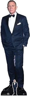 Star Cutouts CS1050 Daniel Craig Black Suit Lifesize Cardboard Cutout with Mini – Movie Star Party Decoration, Event Display & Fan Gift