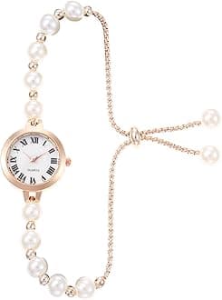 ADSBIAOYE Women's Fashion Simple Floral Bracelet Watch Diamond Quartz Light Luxury Watch