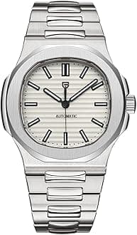 Pagani Design 1728 Elegant Men's Automatic Mechanical Watch Full Stainless Steel Synthetic Sapphire 100m Waterproof Luminous Sports WristWatches