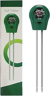 3-in-1 Soil pH Meter - Moisture, Light, and pH Tester for Garden, Lawn, Farm, Indoor & Outdoor Plant Care, Green