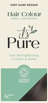 It's Pure Organic Herbal Hair Dye in Very Dark Brown 110g