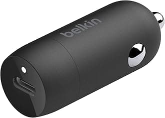 Belkin BoostCharge 30W Fast Car Charger, Compact Design with USB-C Power Delivery Port, USB Car Charger with Universal Compatibility for iPhone 17, 16, Samsung Galaxy S23, Note, Pixel and More - Black