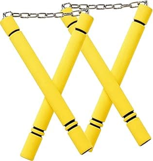 Steel Chain Safe Foam Rubber Training Nunchakus for Kids & Beginners, Martial Arts, Bruce Lee, Ninja 2 Pcs