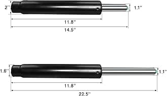 RiYii 8" Long Stroke Adjustable Office Chair Gas Lift Cylinder Replacement Hydraulic Pneumatic Shock Piston Heavy Duty (450 lbs) for Tall Person Universal Size Fits Most Executive Chairs