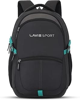 Lavie Sport Titan 29L Casual Backpack with Laptop Sleeve For Men & Women | Rain Cover Backpack for Boys & Girls