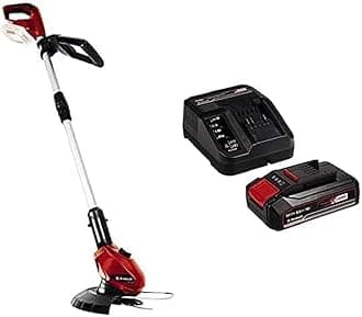 EinhellPower X-Change 18V Cordless Strimmer With Battery And Charger - 24cm Cutting Width, Lightweight Cordless Grass Trimmer and Lawn Edger, Includes 20 x Blades - GE-CT 18 Li + 2.5Ah Starter Kit