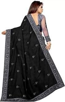 SADGUN CREATION Woven net Women's Sana Silk & Net Saree with Banglori Silk Blouse Piece