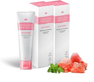 Natural Whitening Toothpaste - Fluoride Free, Natural Toothpaste for Teeth Whitening, Gum Health Care, Plaque Remover - Spearmint Flavor, 3.9 oz (Pack of 2)