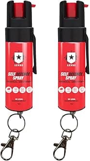 ARMND Self Defence Spray Criminal Identifier Spray TWIN PACK for Personal Protection - UK Legal Pepper Spray Alternative for Men & Women with UV Marking, Keychain & Belt Clip 15ml