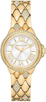 Michael Kors Camille Watch for Women, Quartz movement with Stainless steel or Leather strap