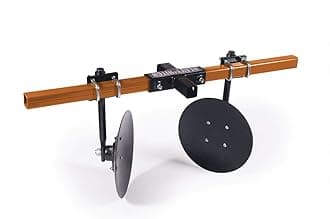 Heavy Hitch Multi-Purpose Disc Cultivator Garden Bedder 3-Point Attachment with Discs Only Powdercoated in Orange | USA Made for Compact/Sub-Compact Tractors