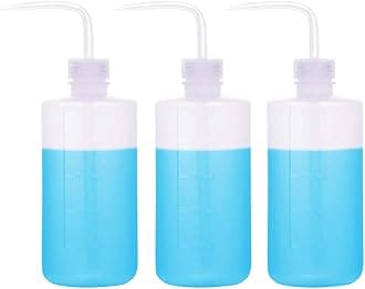 CVNDKN Wash Bottles,3pcs 500ml Plastic Safety lab Wash Bottle,Squeeze Bottle with Scale -16 oz