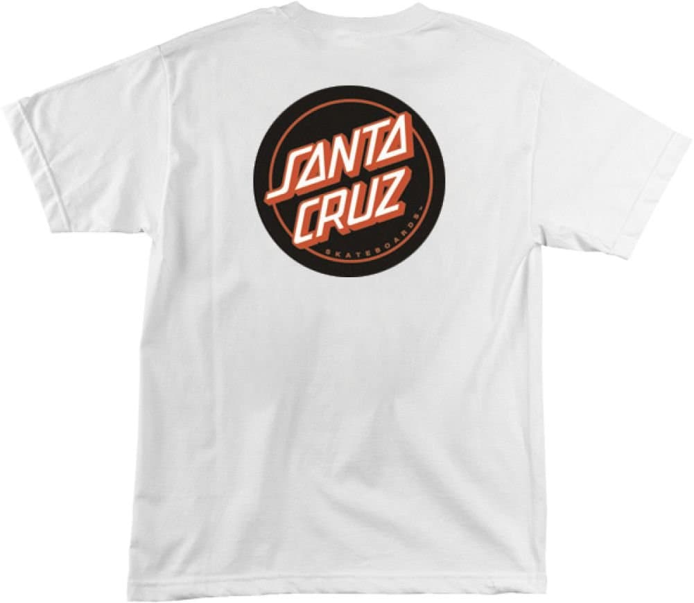 Santa Cruz Classic Dot Medium White Short Sleeve