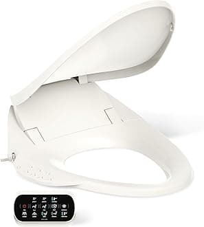 Kohler PureWash E750 Elongated Heated Bidet Toilet Seat, Touchscreen Remote Control, Biscuit, Quiet-Close Grip-Tight Lid, Self-Cleaning Wand, Warm Water Bidet, Adjustable Water Pressure, Nightlight