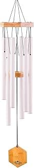 UpBlend Outdoors Wind Chimes for Outside, WindChimes Outdoors, WindChimes Unique Outdoor Clearance, Wind Chimes for Outside Deep Tone, Metal Wind Chimes for Outside Clearance, Wailua Cottage-Whilte