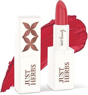 Ayurvedic Creamy Matte Lipstick For Moisturized Lips - Parabens & Chemical Free 02 Peachy Pink (Half - Size) 1.8gm
