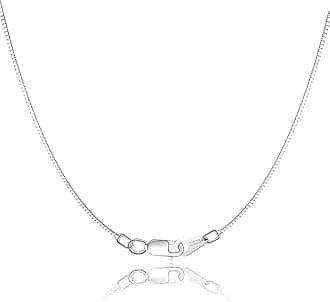 18K Gold Plated 925 Sterling Silver Chain Necklace for Women Girls, 0.8mm Box Chain Lobster Claw Clasp-Super Thin & Strong Necklace Chain 16/18/20/22/24 Inch