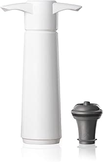 Vacu Vin Original Wine Saver with 1 Vacuum Bottle Stoppers – White Wine Preserver Pump for Red or White Wine – Manual Air Remover System – Airtight Seal – Keep Wine Fresh Longer