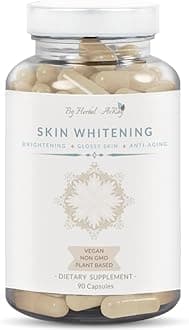 Glutathione Skin Whitening Pills – Natural Lightening Pills with Collagen, Dark Spot Remover, Glutathione Supplement with Anti-Aging & Antioxidant Effect, 90 Vegan Capsules