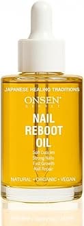Onsen Secret Nail & Cuticle Repair Oil (35ml) - Dry Oil Formula - Japanese Tsubaki, Tea Tree & Jojoba - Strengthens Nails, Repairs Cuticles, Hydrates Skin & Hair - Natural & Vegan