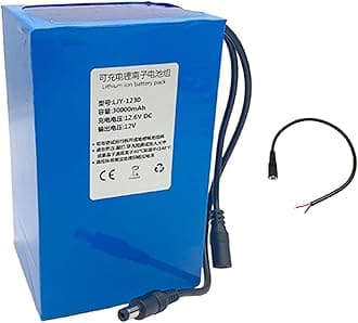 12V 20AH 30AH Lithium Battery Pack DC 12 Volt Rechargeable Battery Pack Portable Polymer Lithium Battery for 12V Power Supply(Charger Optional)