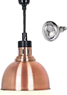 JIAWANSHUN Commercial Food Warmer Lamp with 250W Bulb Retractable Hanging Food Heat Heating Lamp for Restaurant Service Warming Pizza Warmer