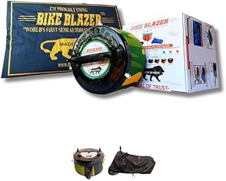 BIKEBLAZER Semi-Automatic Bike Body Cover Compatible for All Royal Enfield Motorcycles | Heavy Duty Device | Water Resistant | UV Safe | 100% Dust Proof | Anti-Theft & Scratch Proof Covers AK