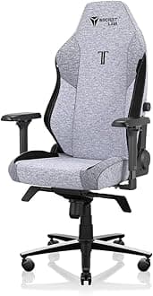 Titan Evo Cookies & Cream Gaming Chair - Reclining, Ergonomic & Comfortable Computer Chair with 4D Armrests, Magnetic Head Pillow & 4-Way Lumbar Support - Gray - Fabric