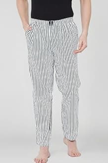 - Men's Lounge Pants 100% Cotton Men's Lounge Night Pant Comfortable Leisure-Wear Lower with an Elastic Waist-Band and Regular Fit Track Pants, Machine Washable Stay at Home